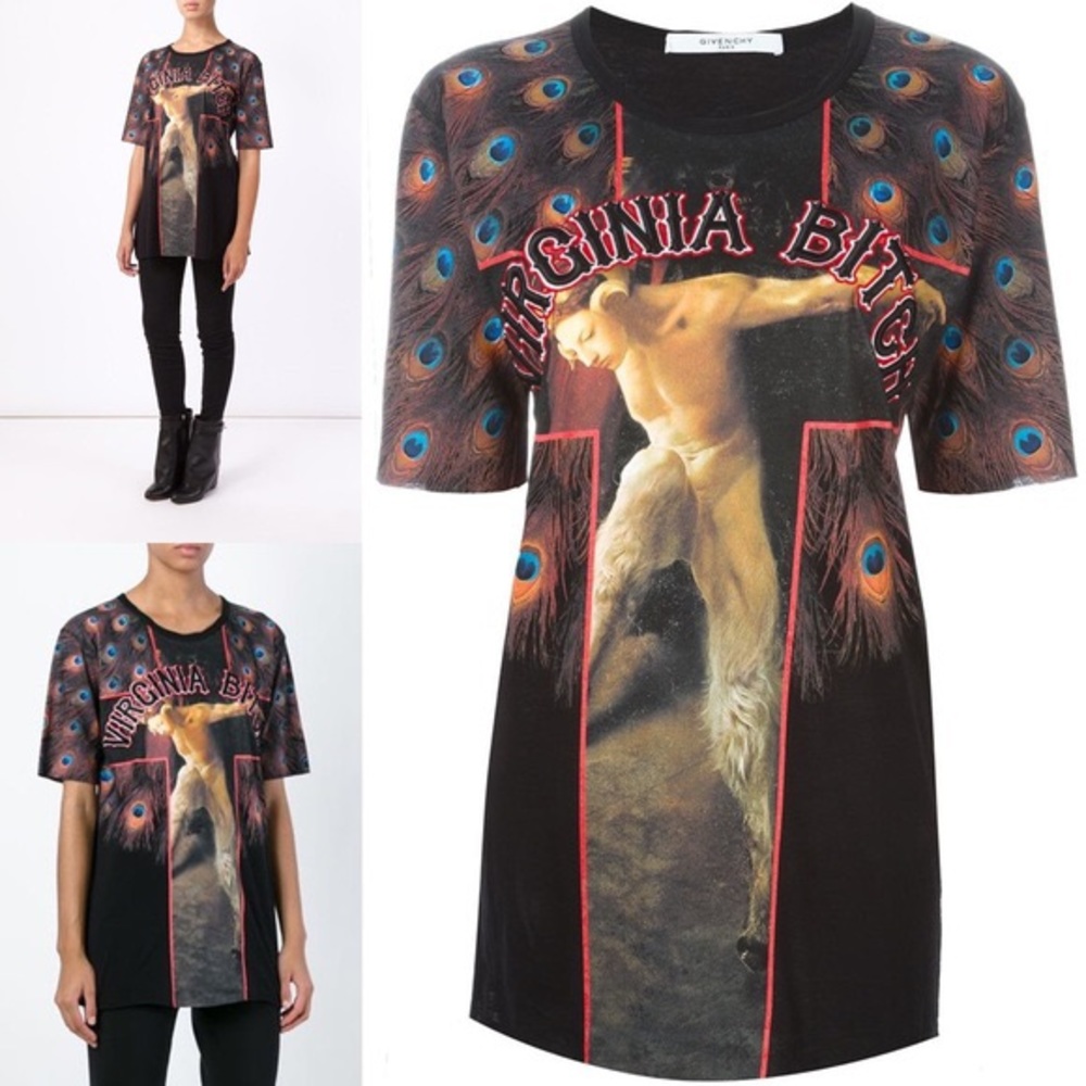 Givenchy Women's Black 'virginia Bitch' T-Shirt